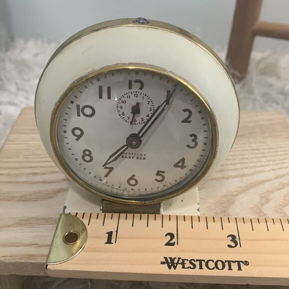 Vintage Westclox Baby Ben Bedside Alarm Clock Metal Body Plastic Face - Picture 14 of 16